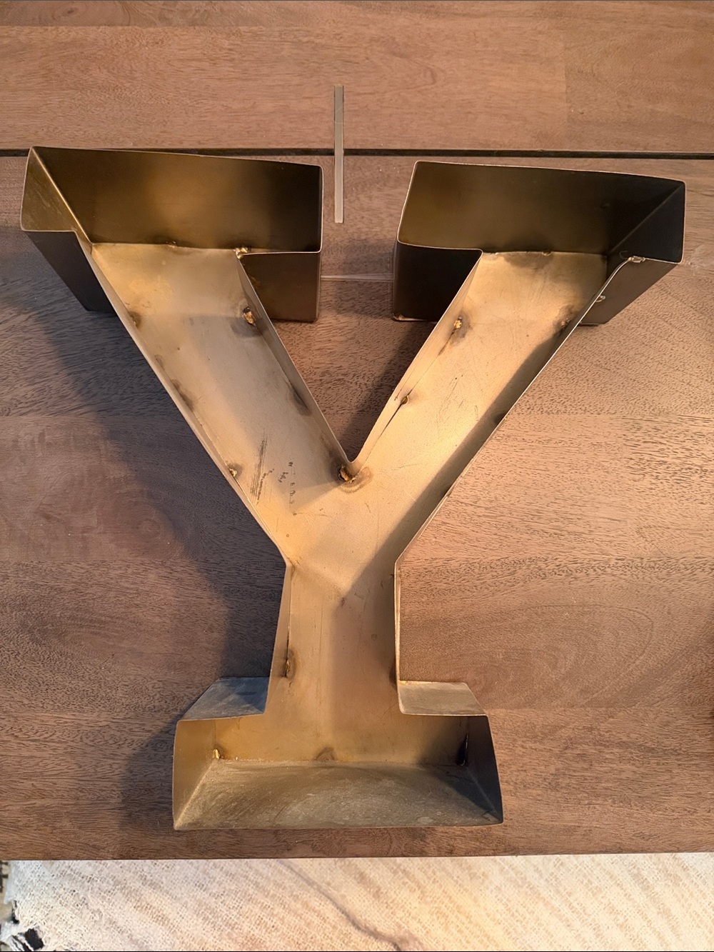 Large Metal Letter Y
